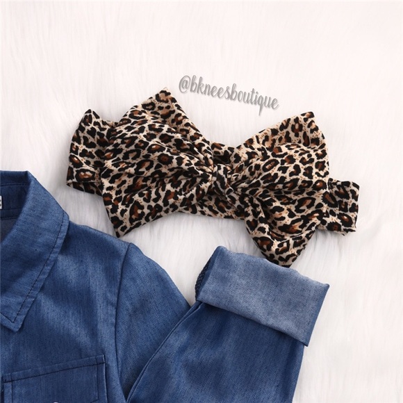 Matching Denim Cheetah Girl Flow Y Outfit Set - Picture 3 of 7